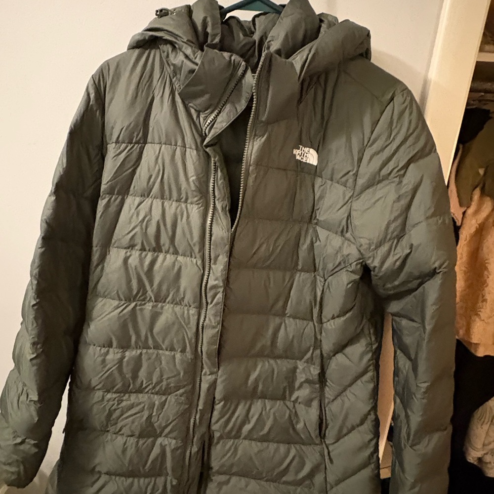 The North Face Olive Puffer Jacket